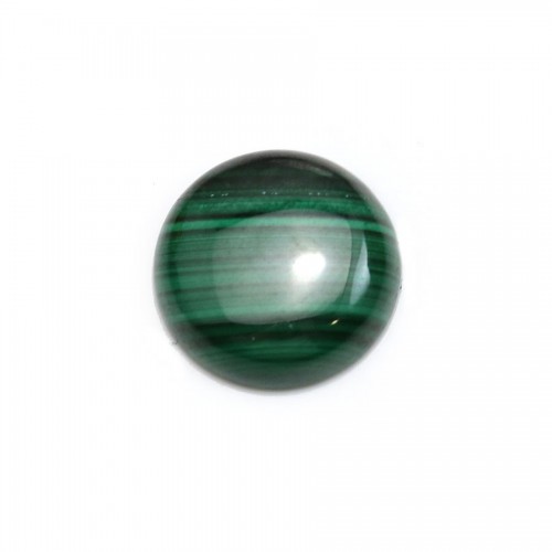 Malachite cabochon, in round shape, measuring 15mm x 1pc