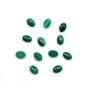 Cabochon malachite oval 5x7mm  x 2pc