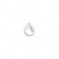 Cabochon goutte 6x8mm Nacre Blanc x 2pcs