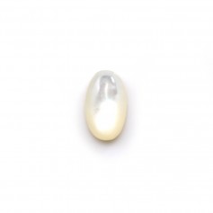 Cabochon ovale 6x9 mm Nacre Blanc x1pc