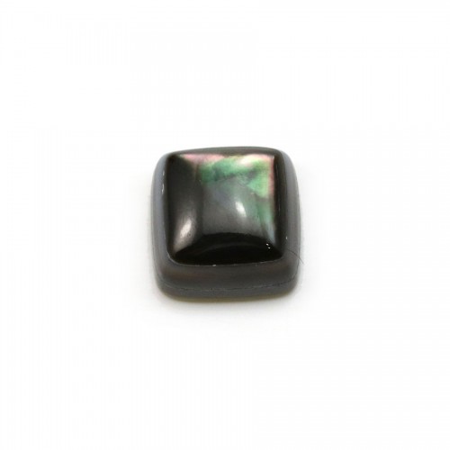 Cabochon de nacre grise, de forme carré, 10mm x 1pc