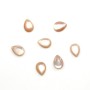 Cabochon goutte mm Nacre rose x 2pcs