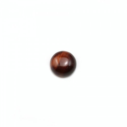 Cabochon yellow tiger's eye round 4mm x 4pcs