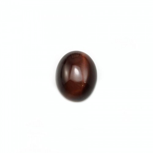Cabochon oeil de taureau oval 8x10mm x 4pcs