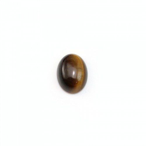 Tiger eye cabochon, on oval shaped, 6 * 8mm x 4pcs