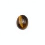 Cabochon d'oeil de tigre, de forme ovale 8 * 10mm x 4pcs