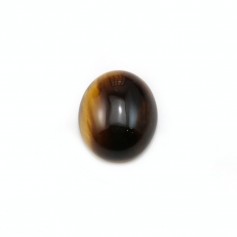 Cabochon d'oeil de tigre, de forme ovale 10 * 12mm x 4pcs