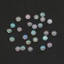 Cabochon d'opale ethiopienne, multicolore, de forme ronde, 3mm x 25pcs
