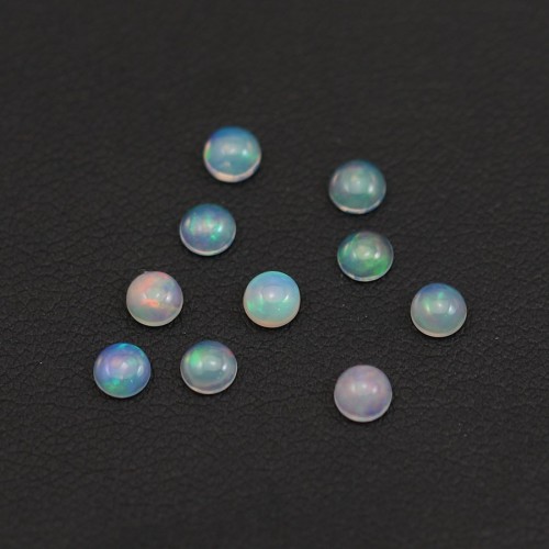 Round Ethiopian opal cabochon 4mm x 10pcs