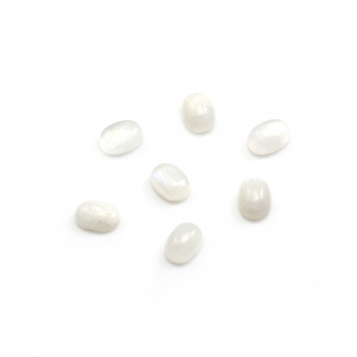 Cabochon moonstone oval 6x8mm x 2pcs