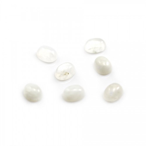Cabochon pierre de lune ovale 7x9mm x 1pc