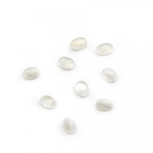Cabochon pierre de lune ovale 5x7mm x 2pcs
