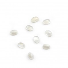Cabochon Pierre de Lune Ovale 5x7mm x 2pcs