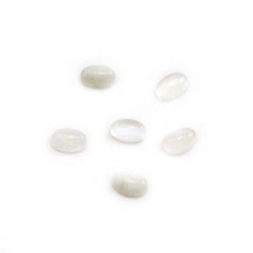 Cabochon moonstone oval 6x9mm x 1pc
