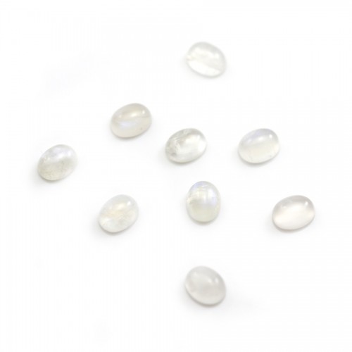 Cabochon moonstone oval 8x10mm x 1pc