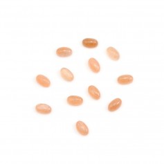 Cabochon de pierre de soleil, de forme ovale, 3x5mm x 2pcs