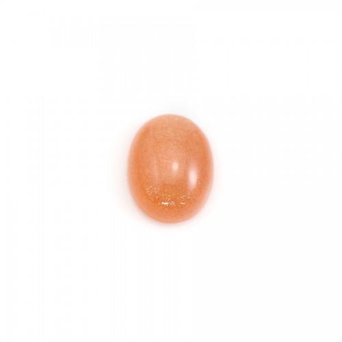 Cabochon de pierre de soleil, de forme ovale, 7x9mm x 1pc