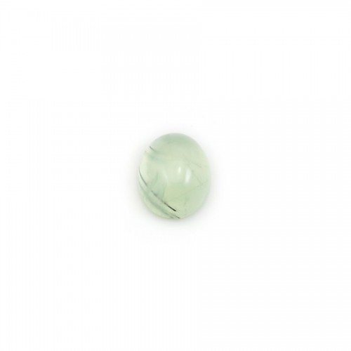 Cabochon prénite,de forme ovale 8x10mm x 1pc