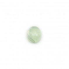 Cabochon prénite,de forme ovale 8x10mm x 1pc