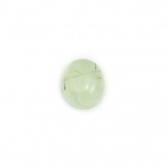Cabochon prénite,de forme ovale 10x12mm x 1pc