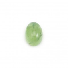 Cabochon prénite,de forme ovale 10x14mm x 1pc