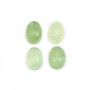 Cabochon prénite,de forme ovale 10x14mm x 1pc