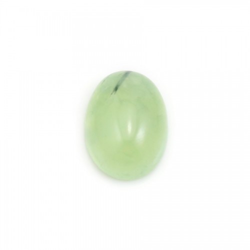 Cabochon prénite,de forme ovale 12x16mm x 1pc