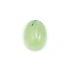 Cabochon prénite,de forme ovale 12x16mm x 1pc