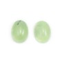 Cabochon prénite,de forme ovale 12x16mm x 1pc