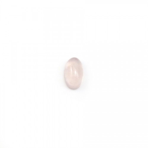 Cabochon Rose Quartz Flat-oval 6x8mm x 10pcs