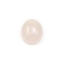 Cabochon Quartz Rose oval-plat 10x12mm x 4pcs