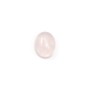 Cabochon Quartz Rose oval-plat 7x9mm x 4pcs