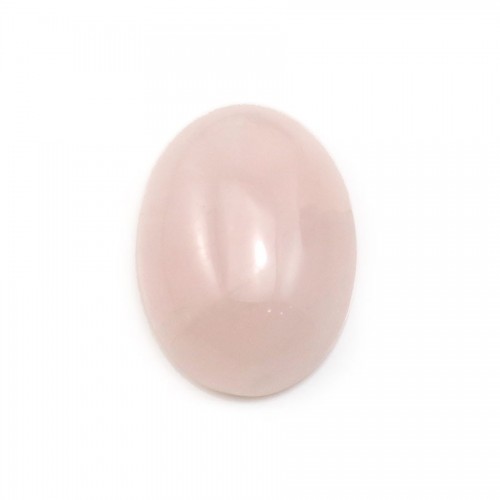 Cabochon Rose Quartz Flat-round 12x16mm x 2pcs