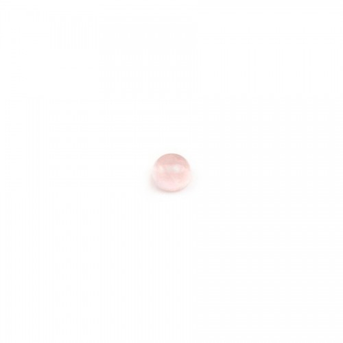 Cabochon Quartz Rose Rond-plat 2mm x 4pcs