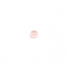 Cabochon Quartz Rose Rond-plat 2mm x 4pcs