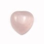 Cabochon de quartz rose, en forme de coeur, 12mm x 4pcs