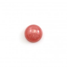Cabochon de rhodochrosite rose, de forme ronde, et de taille 10mm x 1pc