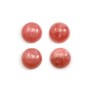 Cabochon de rhodochrosite rose, de forme ronde, et de taille 10mm x 1pc