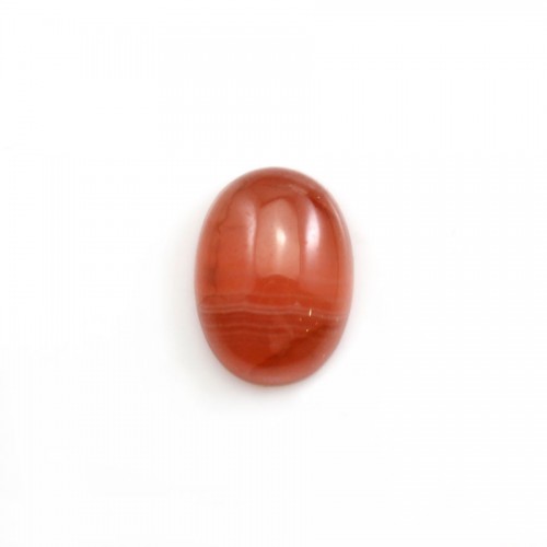 Pink rhodochrosite cabochon, in oval shape, in size of 11x15mm x 1pc