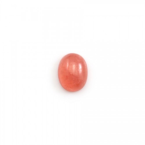 Pink rhodochrosite cabochon, in oval shape, in size of 7x9mm x 1pc