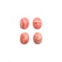 Cabochon de rhodochrosite rose, de forme ovale, et de taille 7x9mm x 1pc