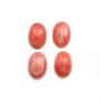 Cabochon de rhodochrosite rose, de forme ovale, et de taille 7x12mm x 1pc