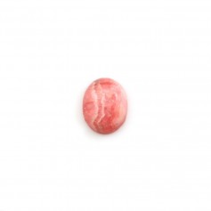 Cabochon de rhodochrosite rose, de forme ovale, et de taille 8x10mm x 1pc