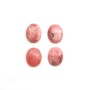 Cabochon de rhodochrosite rose, de forme ovale, et de taille 8x10mm x 1pc