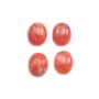Cabochon de rhodochrosite rose, de forme ovale, et de taille 9x11mm x 1pc