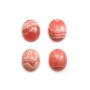 Cabochon de rhodochrosite rose, de forme ovale, et de taille 9x11mm x 1pc