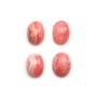 Cabochon de rhodochrosite rose, de forme ovale, et de taille 9x12mm x 1pc