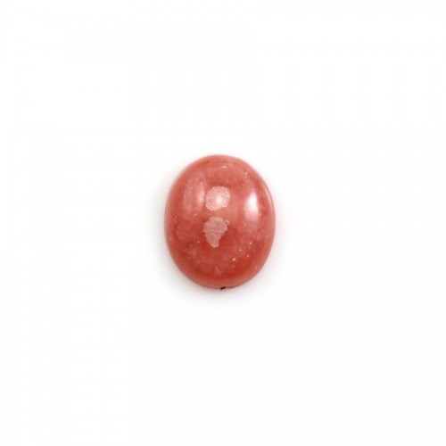 Cabochon de rhodochrosite rose, de forme ovale, et de taille 10x12mm x 1pc