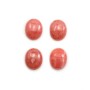 Cabochon de rhodochrosite rose, de forme ovale, et de taille 10x12mm x 1pc