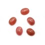 Cabochon de rhodochrosite de forme ovale 11x13mm x 1pc